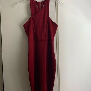 red halter dress derek heart